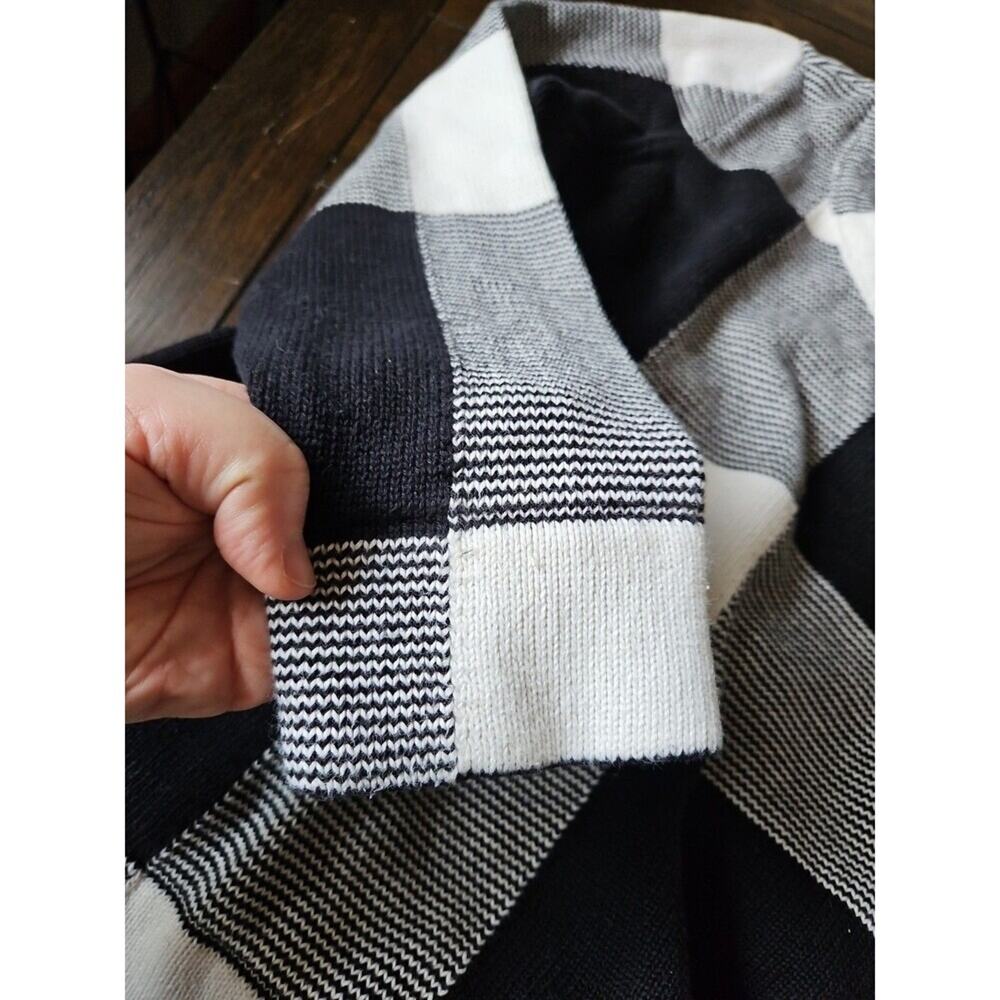 Liz Claiborne Lizwear Women's Size XL Black/ White Patchwork Sweater Heavyweight - Picture 7 of 10